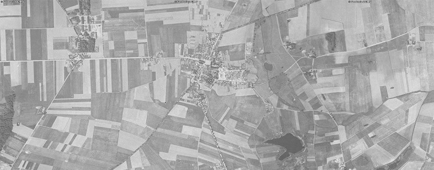 Luftbild Gingst 1953
